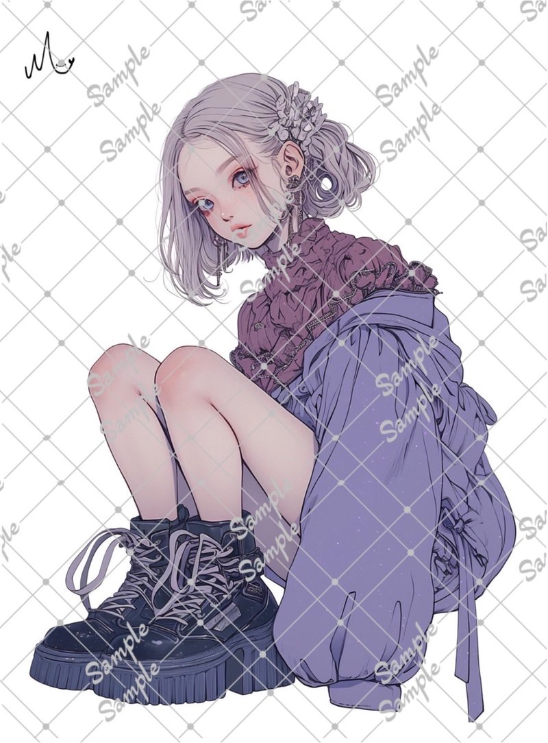 オリジナル人物ステッカー - 貼紙 - 紙 