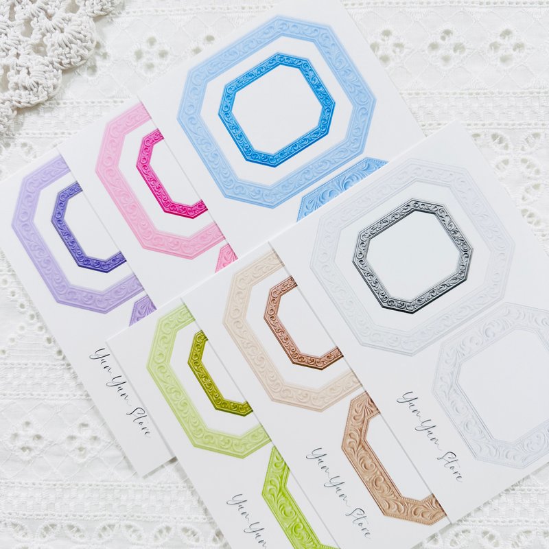 Octagonal frame papers - 貼紙 - 其他材質 