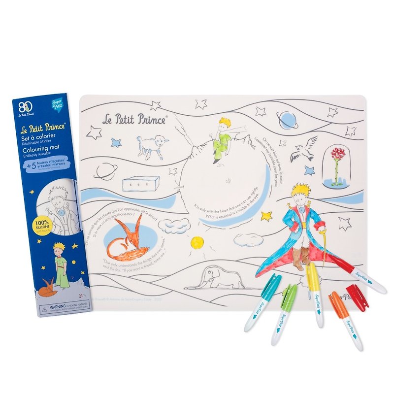 [France Super Petit] Silicone Painted Placemat-The Little Prince - Items for Display - Silicone Multicolor