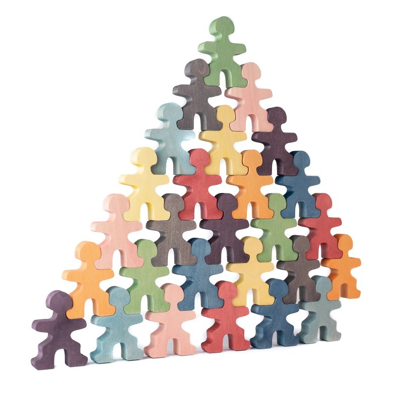 Flockmen - 木製大力士彩色小人物疊疊樂 - 27入 - 桌遊/卡牌 - 木頭 