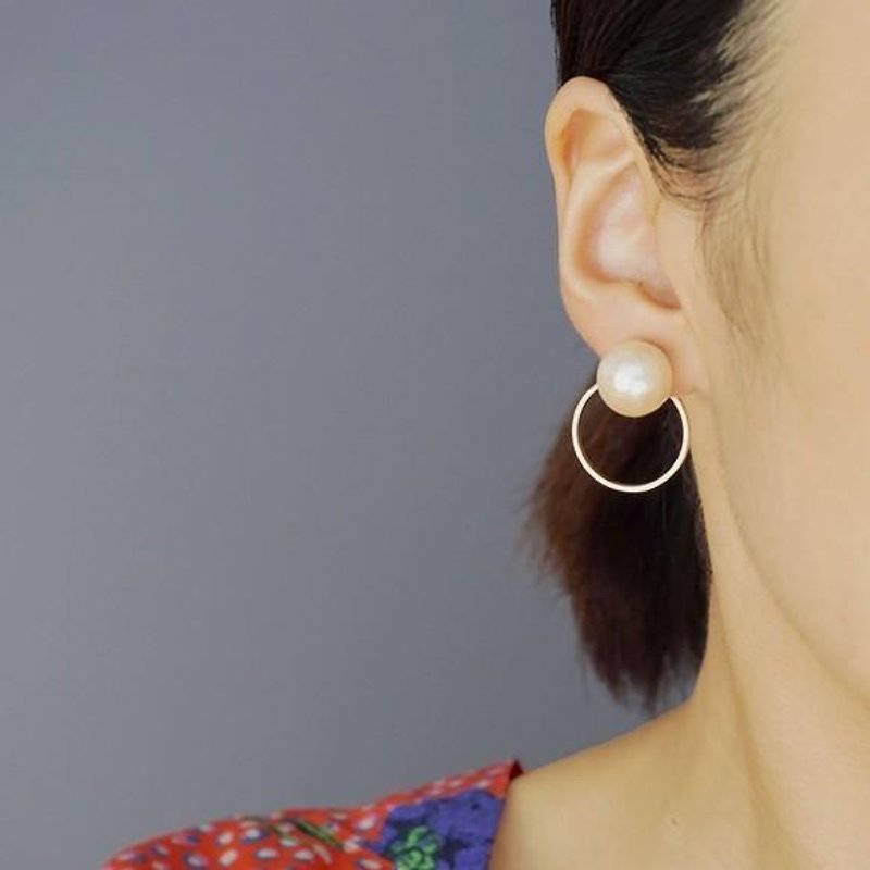 2 WAY ring earrings - Earrings & Clip-ons - Other Metals 