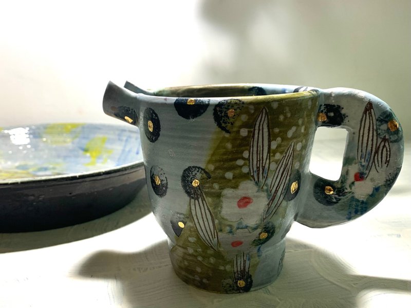 春日觥籌_陶製容器 - 酒杯/酒器 - 陶 藍色