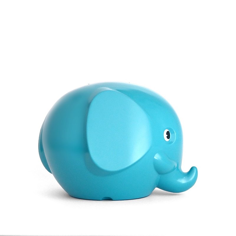 Elephant money box (semi) - กระปุกออมสิน - เรซิน สีน้ำเงิน
