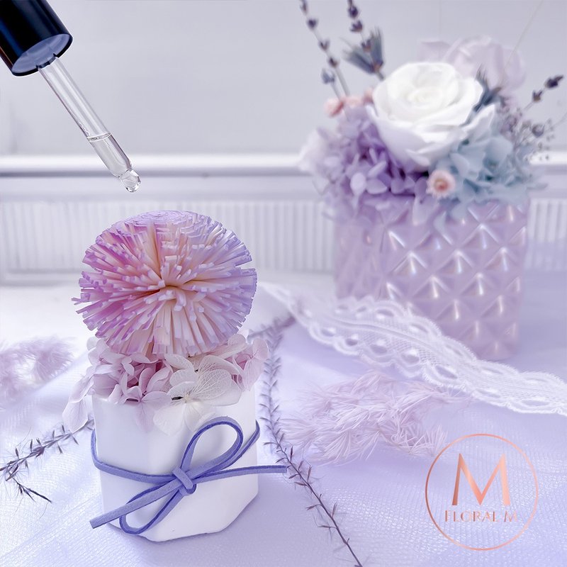 Colorful彩虹泡泡香氛擴香花薰衣草紫 (贈送5ml香氛油) - 擺飾/家飾品 - 植物．花 紫色