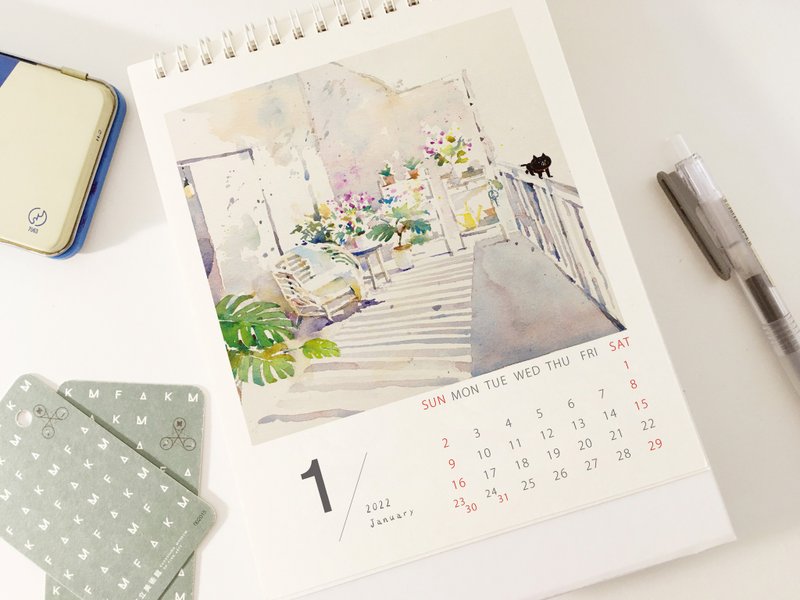 2022黃鼻子x嗚嗚  想要的101種生活- calendar 桌曆 - 日曆/月曆/年曆 - 紙 白色