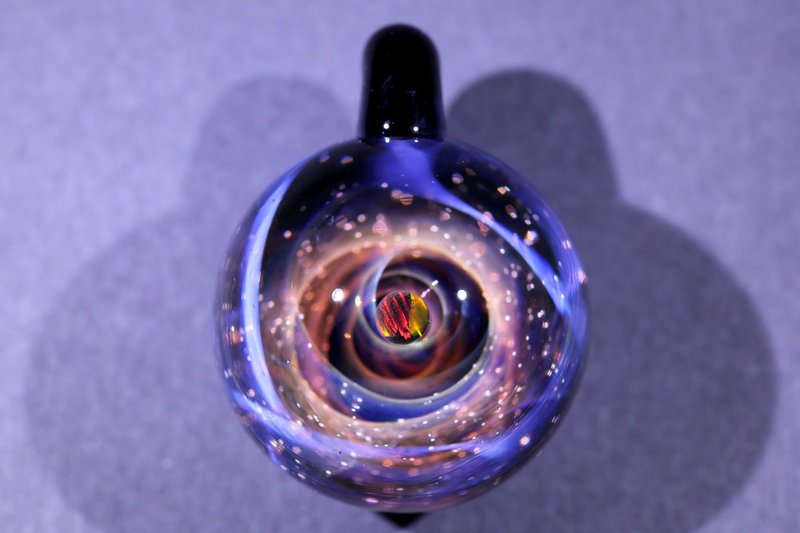 宇宙玻璃頸鏈吊墜28mm no.988 - 頸鏈 - 玻璃 紅色