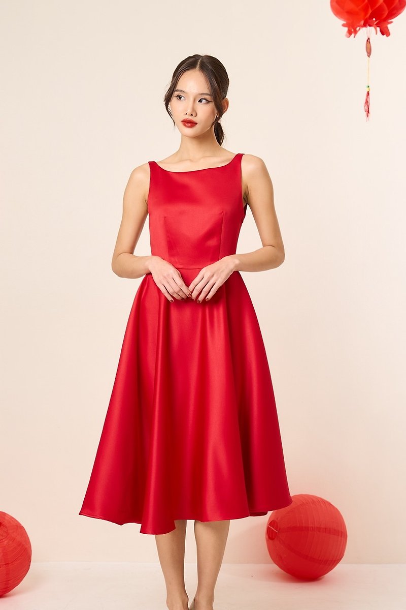 其他材質 連身裙 紅色 - Lola Dress by Klara Love