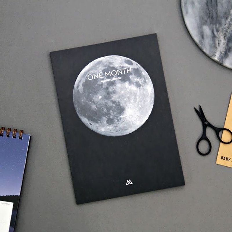 Second Mansion Single Month Target Week Plan-01 Moon, PLD65751 - Notebooks & Journals - Paper Black