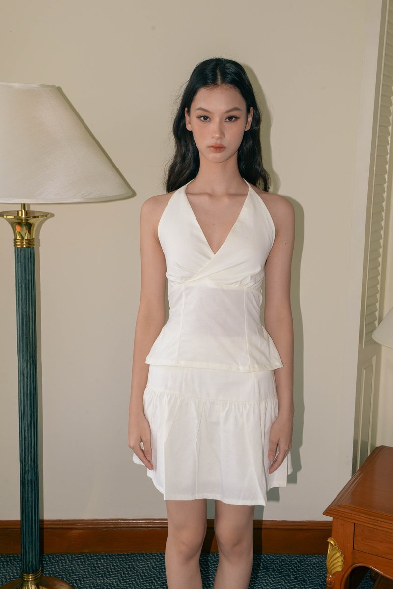 Ruby 露背綁脖鬆緊設計背心 - Highestjump - 女上衣/長袖上衣 - 棉．麻 