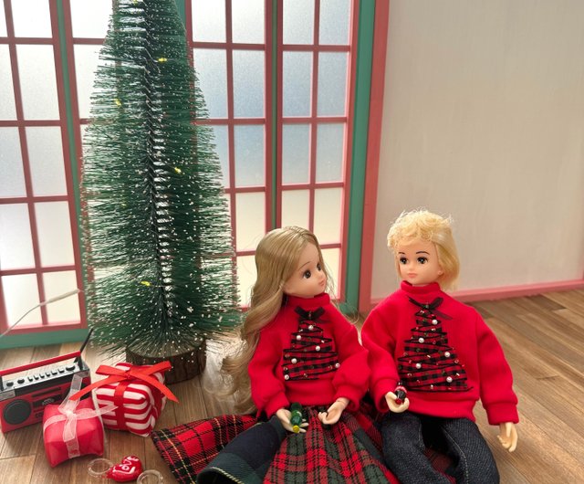 赤チェック パッチワーク スカート リカちゃん ブライス - ショップ hs