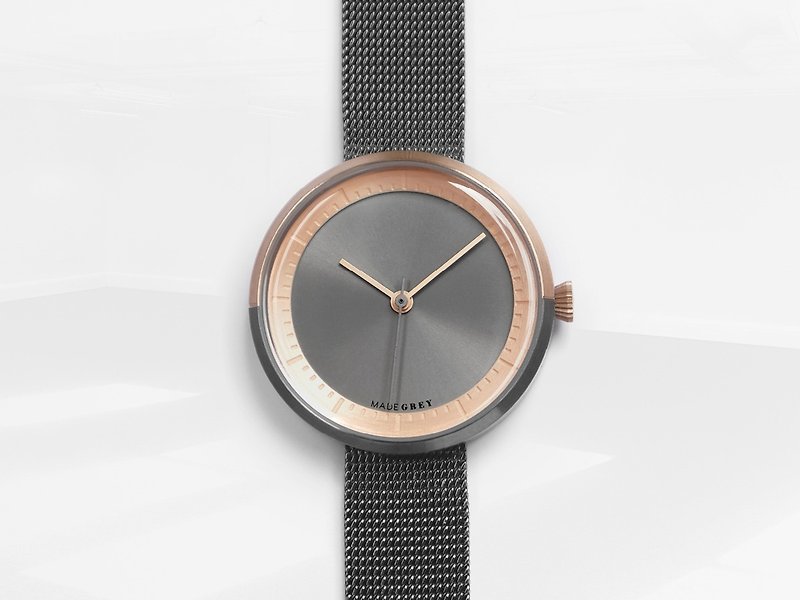 TWO-TONE GREY MG003 MINI | MESH BAND - Women's Watches - Stainless Steel Gray