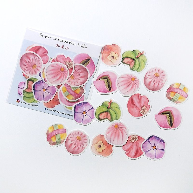 And hand-painted fruit stickers - Stickers - Plastic 