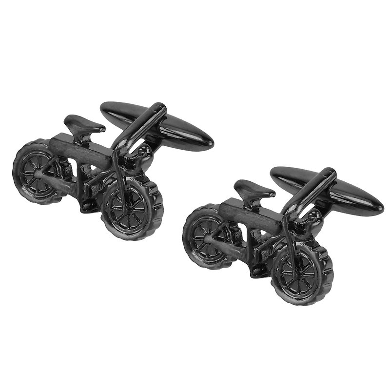 BMX Bike Cufflinks - Cuff Links - Other Metals Black