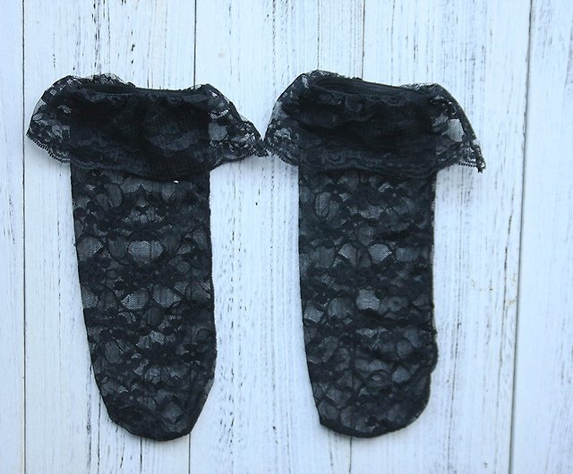 French lace socks Fishnet stockings push socks socks socks footwear socks  lace - Shop sunrainlike Socks - Pinkoi