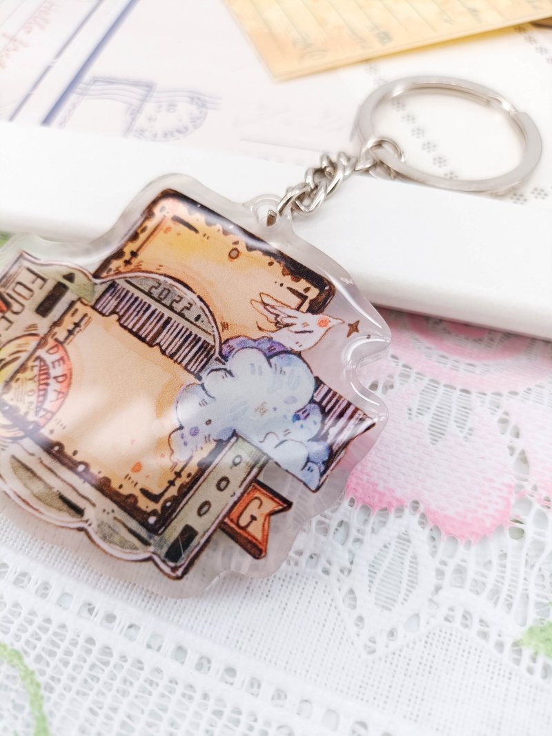 MS015_bird TicketC/ keychain - ที่ห้อยกุญแจ - พลาสติก หลากหลายสี