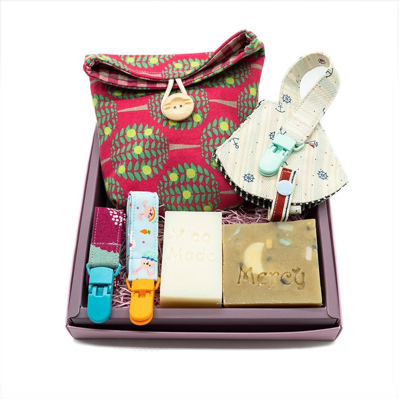 Mercy baby pacifier storage bag gift box - Baby Gift Sets - Cotton & Hemp 