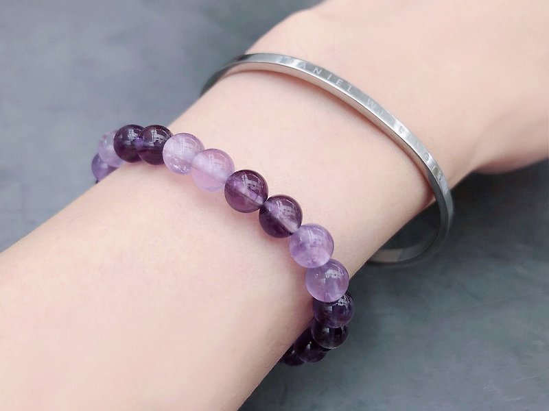(Ofelia.) Natural Amethyst x Lavender Amethyst Bracelet (J124.Tasha) Natural Stone - Bracelets - Gemstone Purple