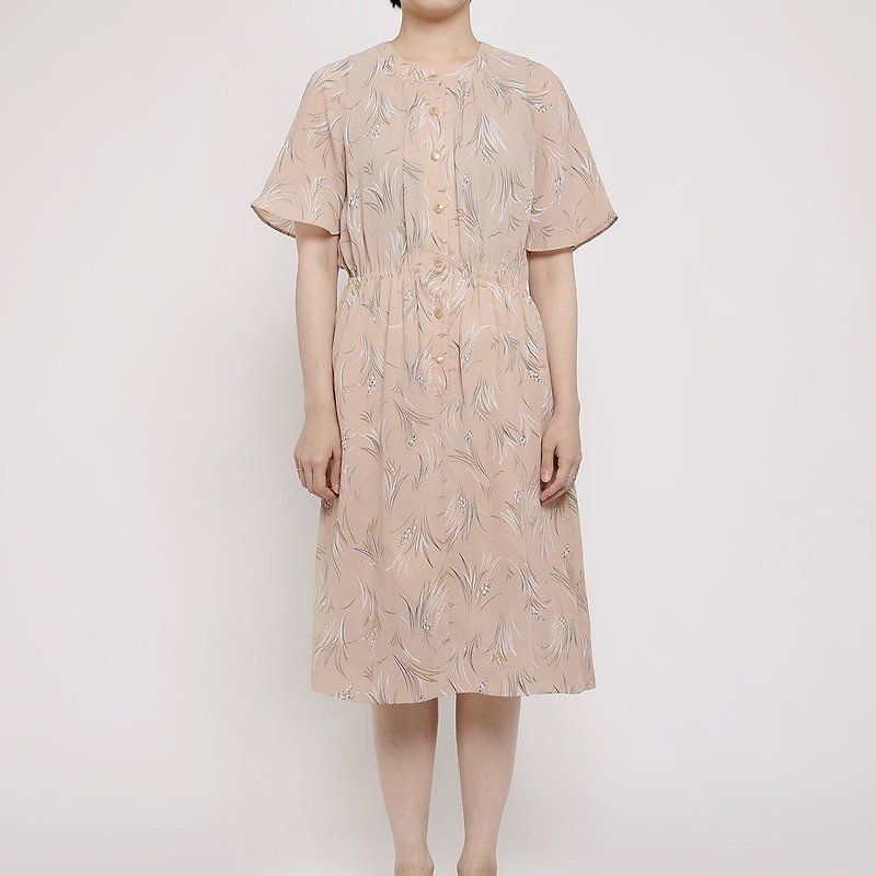 古著洋裝 / 日本洋裝 / Vintage Dress - 洋裝/連身裙 - 其他材質 粉紅色