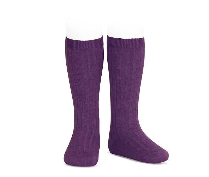 Condor The Little Prince Classic Knee Socks - 180 Eggplant Purple (Kids/Adults) - ถุงเท้า - ผ้าฝ้าย/ผ้าลินิน สีม่วง