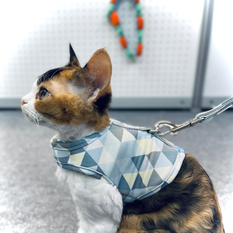 SHAPU 大角度胸背衣-藍鑽星(不含牽繩) - 貓狗頸圈/牽繩 - 聚酯纖維 