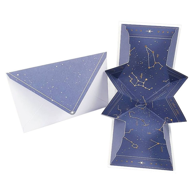 Three-dimensional small card-night sky star [Up With Paper-DAL card happy birthday] - การ์ด/โปสการ์ด - กระดาษ หลากหลายสี