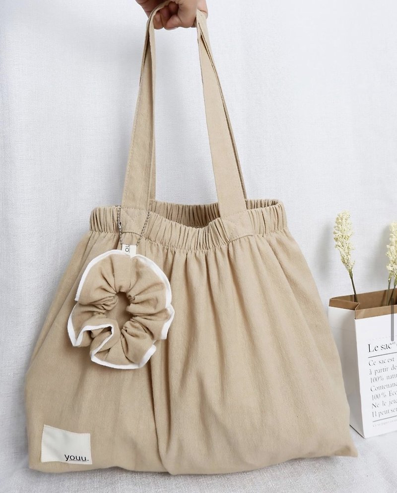 【gift box】Cotton Handbag Dumpling - Handbags & Totes - Cotton & Hemp 