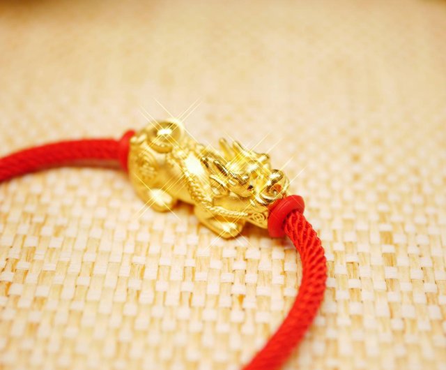 Gold Bracelet-Lucky Pixiu Bracelet Gold Jewelry-Gold 9999