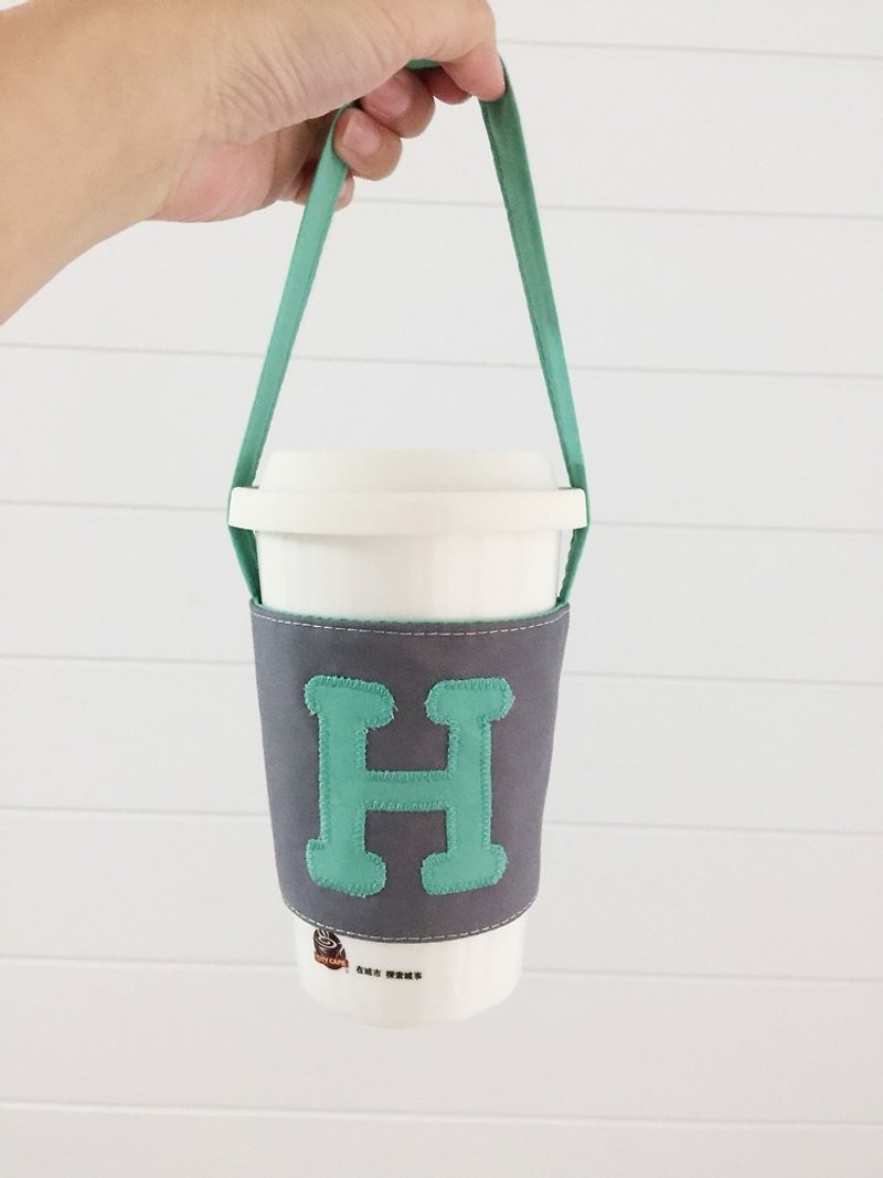 hairmo專屬字母手提飲料環保袋-素面款(手搖杯/咖啡杯/隨行杯) - 杯袋/飲料提袋 - 棉．麻 粉紅色