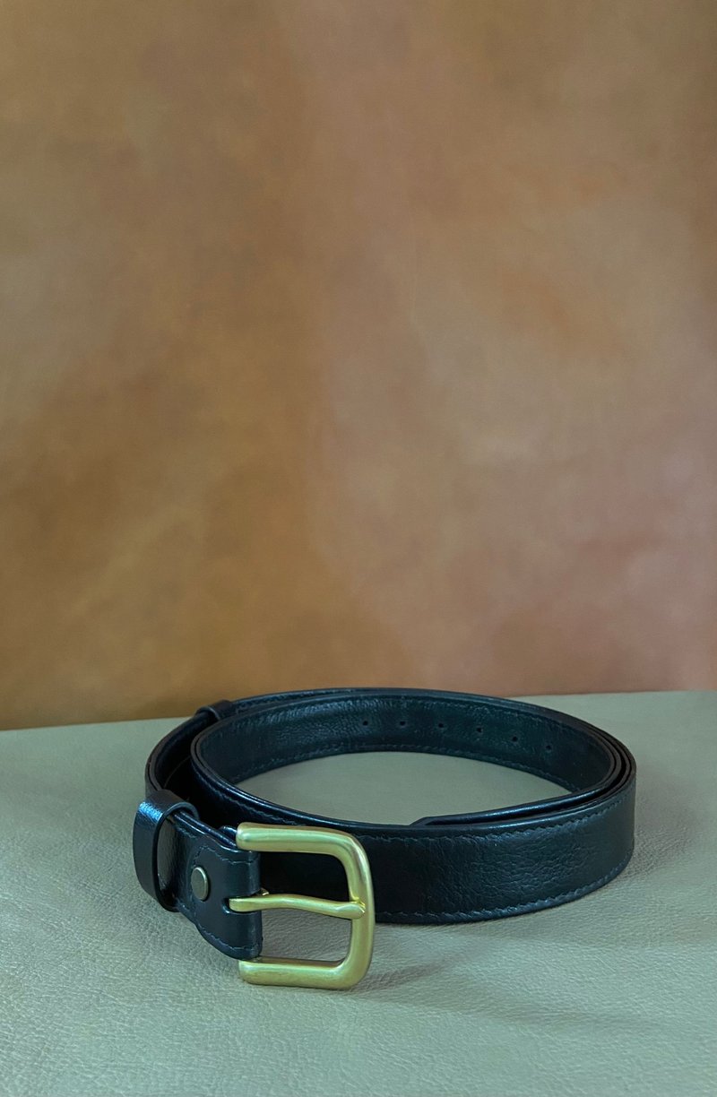 Leather Belt - Father and Son - Belts - Genuine Leather Black