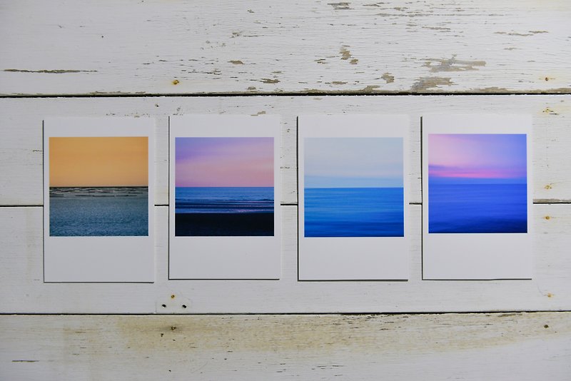 [華麗時間]  - ハンドポストカードは、海の海を見ます - カード・はがき - 紙 ホワイト