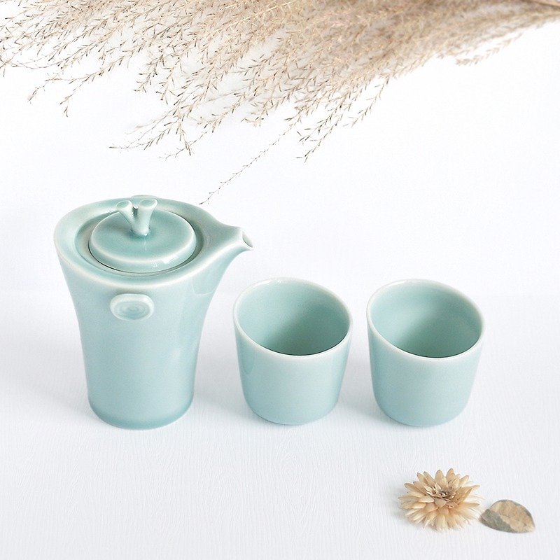 森呼吸茶具組 - 茶壺/茶杯/茶具 - 瓷 藍色
