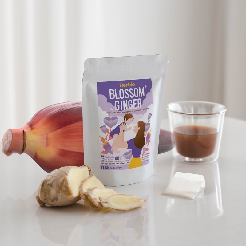 Blossom Ginger 100 g | Organic Banana Blossom and Ginger powder - Fruit & Vegetable Juice - Plants & Flowers Purple