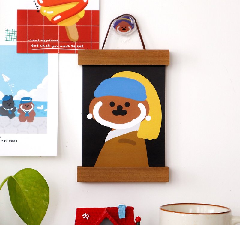 Rice Cake Puppy with Famous Painting Art Print Set - การ์ด/โปสการ์ด - กระดาษ 