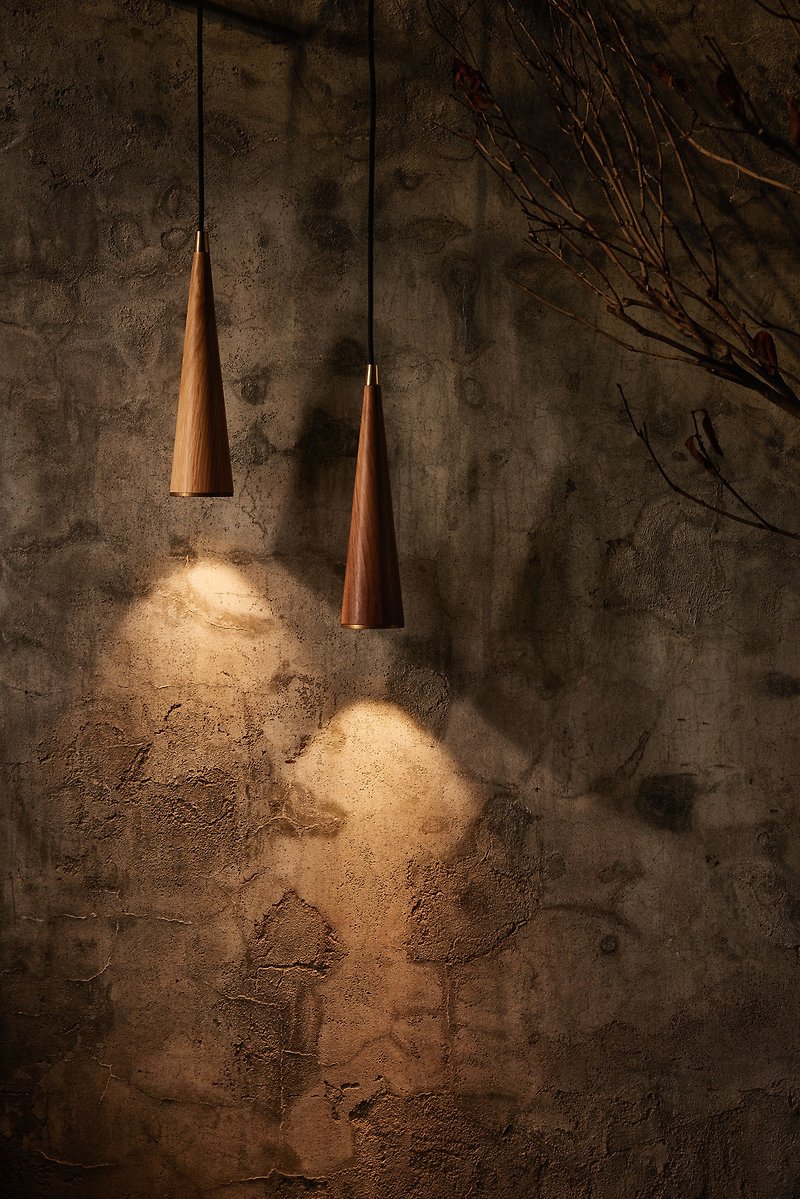 Fengman PEAK wooden chandelier LED light source - Lighting - Wood Brown