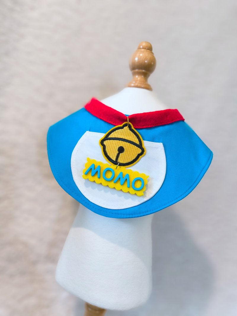 Doraemon Ding Dong Cosplay role-playing pet shape neckband - ชุดสัตว์เลี้ยง - ผ้าฝ้าย/ผ้าลินิน สีน้ำเงิน