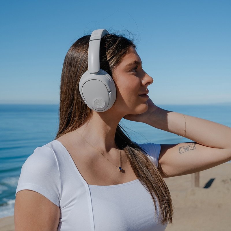 JLab Jbuds Lux ANC Noise Canceling Over-Ear Bluetooth Headphones - Cloud Gray - Headphones & Earbuds - Plastic Gray