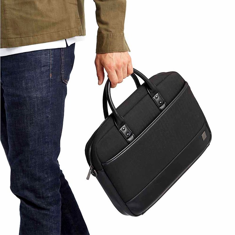 [Clearance Surprise] Princeton-15.6” Briefcase, Notebook, School Bag (Black) - Briefcases & Doctor Bags - Nylon Black