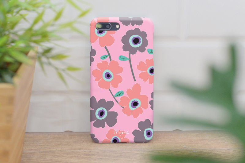 iphone case pastel flowers on pink for iphone5s,6s,6s plus, 7,7+, 8, 8+,iphone x - 手機殼/手機套 - 塑膠 粉紅色