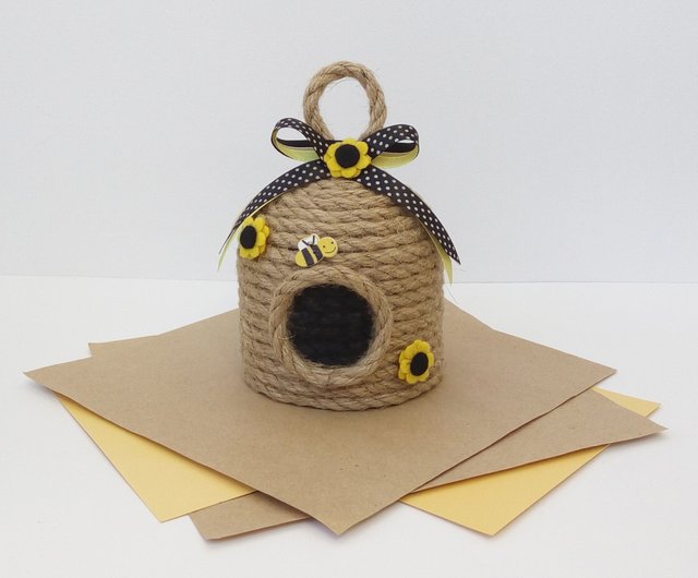 Mini Jute Hive, Bee Hive, Bee Skep Hive, Bee Tier Tray, Kitchen Decor, Bee  Decor, Bee Decorations, Happy Bee Day, Mommy to Bee,country Decor 