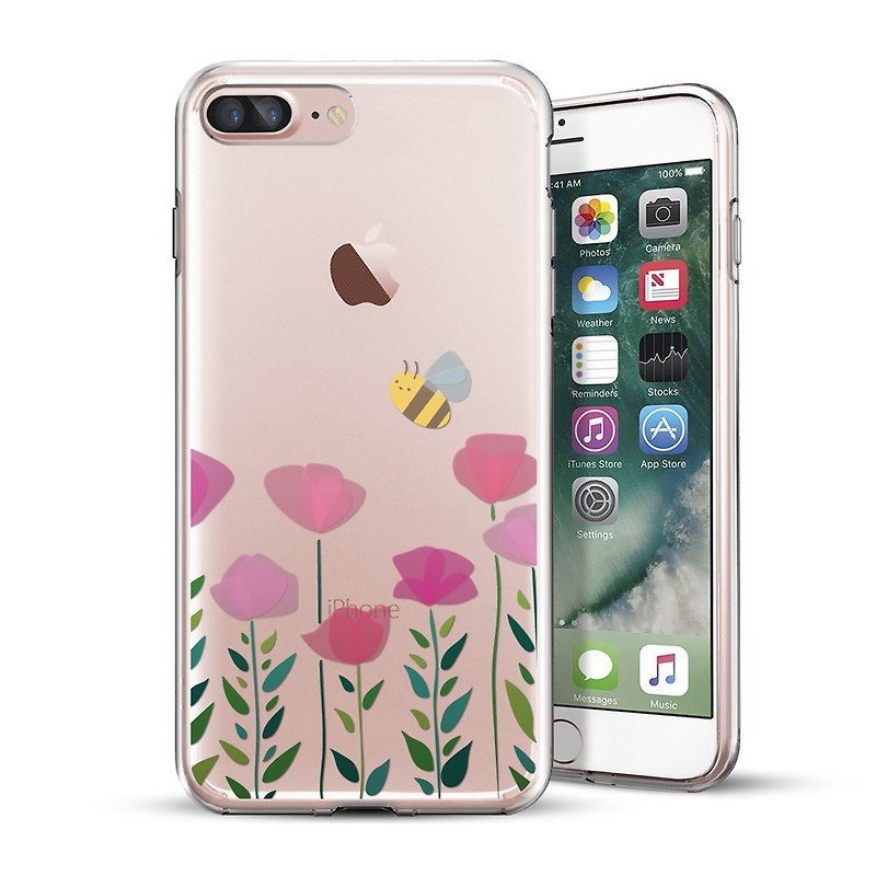 AppleWork iPhone 6 / 6S / 7/8オリジナルデザインケース - 蜂のCHIP-057 - スマホケース - プラスチック ピンク