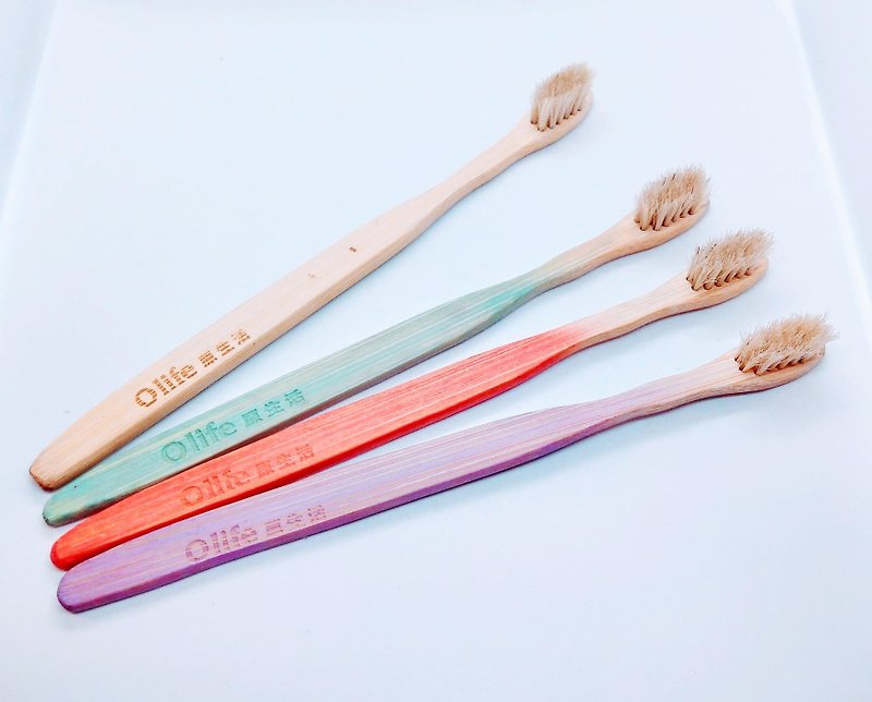 Coupon zone [buy 3 get 1 free] raft 4 discount Olife original life natural handmade bamboo toothbrush - Other - Bamboo Multicolor