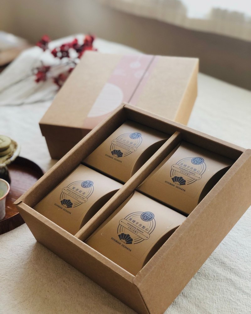【2025中秋節】秋月好時光禮盒  茶包與Q餅 - 茶葉/茶包/水果茶 - 新鮮食材 金色