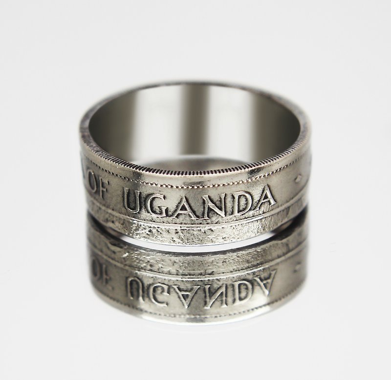 Uganda Coin Ring 1 Shilling 1976 coin rings for men coin rings for women - แหวนทั่วไป - โลหะ 