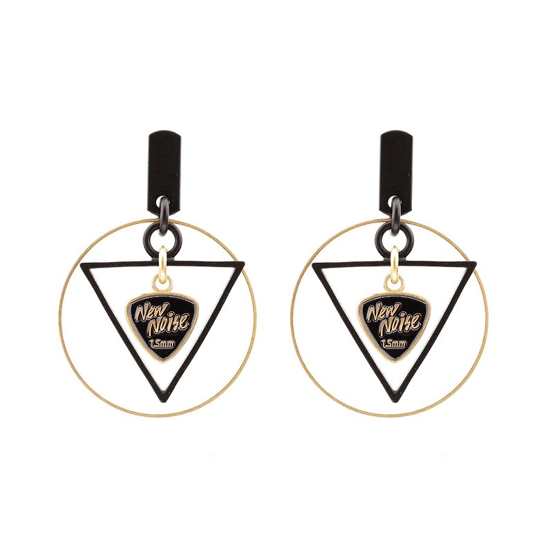 Geometric earrings - ต่างหู - โลหะ สีทอง