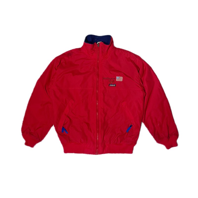 古著美製 Patagonia Warm up Jacket - 男夾克/外套 - 聚酯纖維 紅色