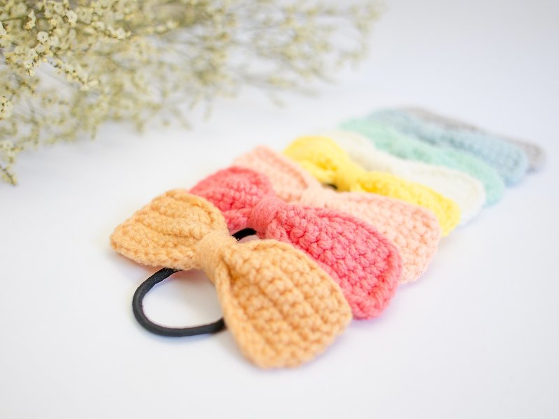 Crochet Bow Hair/ Party Gifts/ Colorful Colors - เครื่องประดับผม - วัสดุอื่นๆ หลากหลายสี