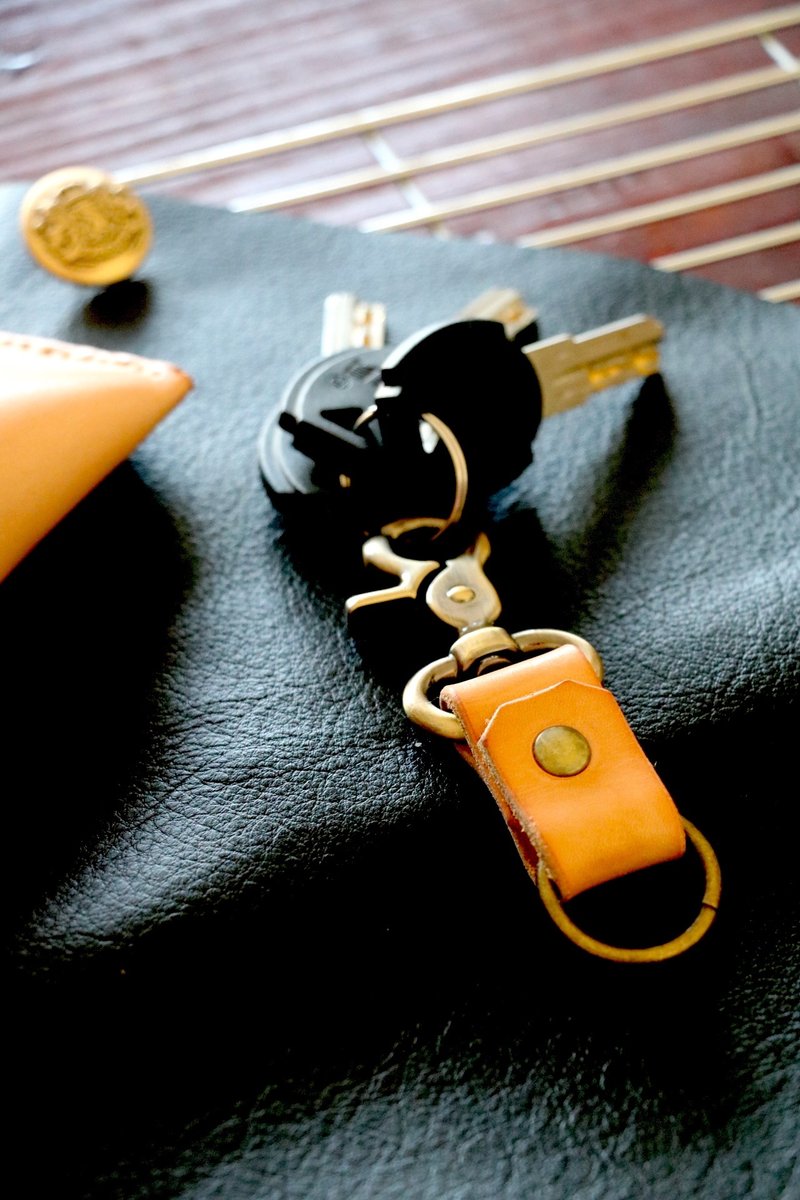 || PAPERICS || Leather Keychain - 手工植鞣皮鑰匙圈 - 鑰匙圈/鑰匙包 - 真皮 咖啡色