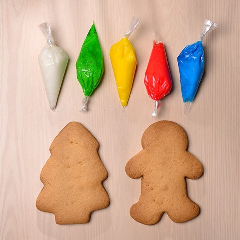 『喜憨兒』Merry Xmas-彩繪聖誕 糖霜餅乾DIY組。聖誕限定。最佳耶誕禮物 - 手工餅乾 - 其他材質 多色