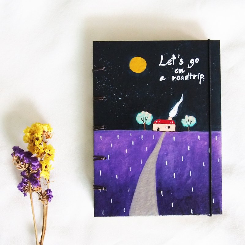 Stars in the night sky, Notebook Painting  Handmadenotebook Diary Journal  筆記本 - 筆記本/手帳 - 紙 藍色