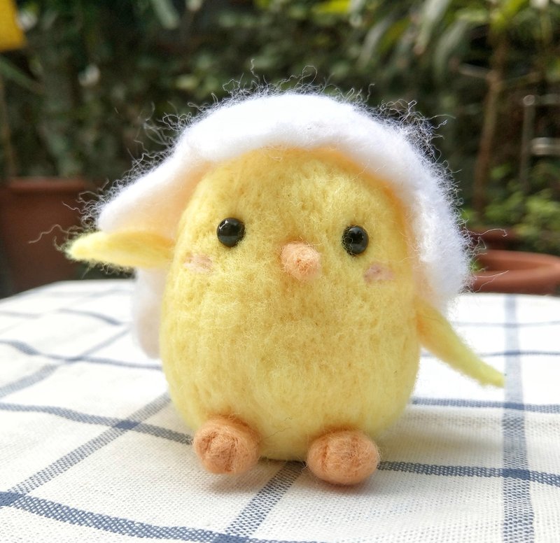 羊毛氈 動物 動物園 雞 蛋殼 雞蛋 小雞 - 公仔/玩偶 - 羊毛 黃色